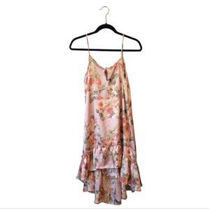 Easel Women's Light Blush Pink Floral High Low Dress Size S